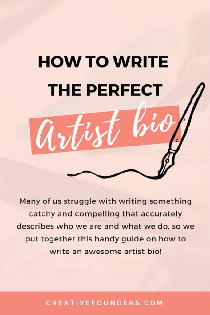 how to write biography of an artist